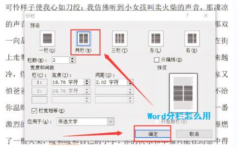 Word 分欄怎么用